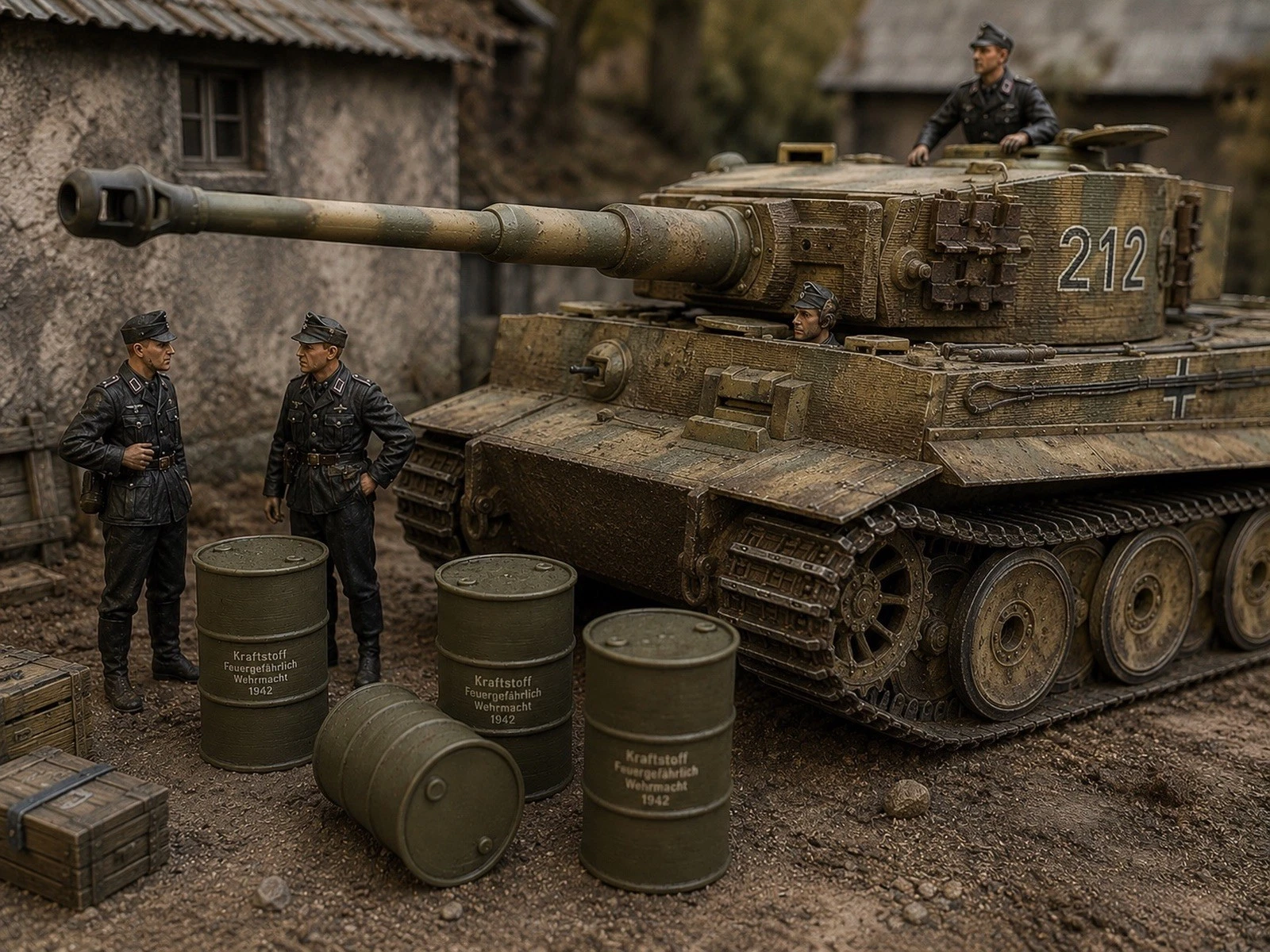 1:30 Scale Oil Drums x10 High Detail 3D Printed Barrels Diorama Accessory