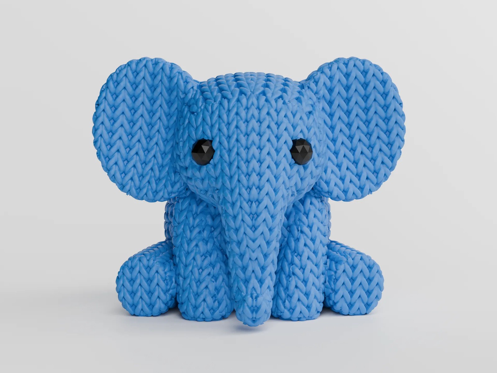3D Printed Knitted Style Animal Figures Cute