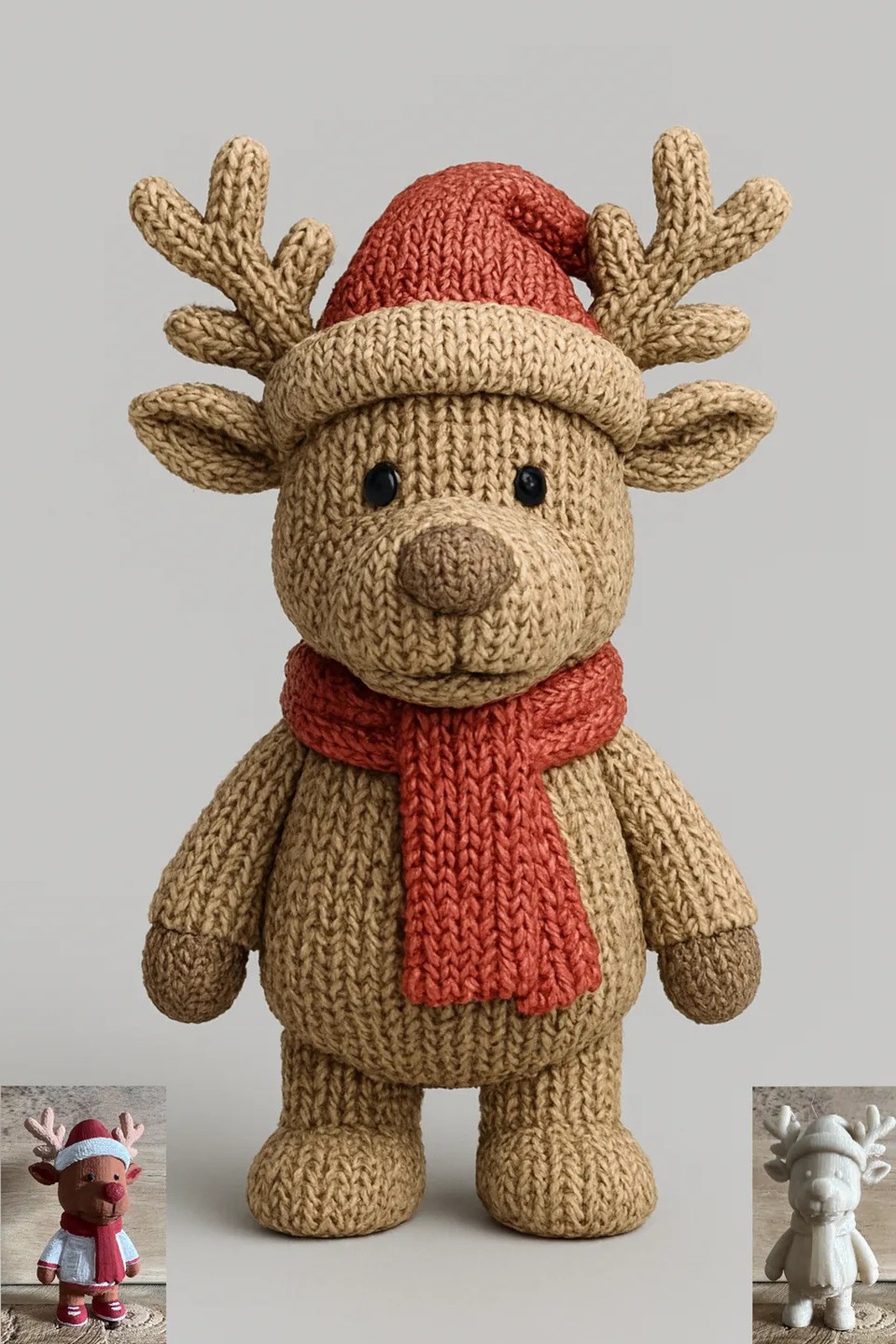 3D Printed Knitted Style Animal Figures Cute - Image 3